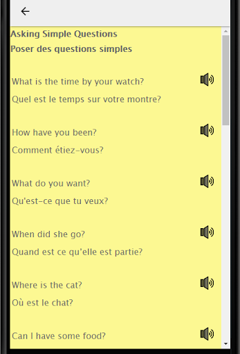 French to English: French to English Speaking - Image screenshot of android app