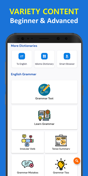 English Grammar Learn & Test - Image screenshot of android app