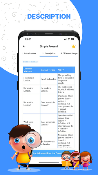 English Grammar (Tenses Test) - Image screenshot of android app
