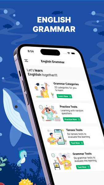 English Grammar Practice Test - Image screenshot of android app