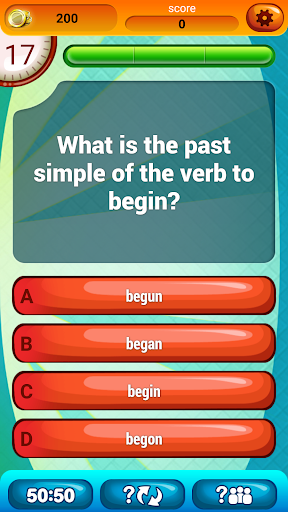 English Irregular Verbs Quiz - Gameplay image of android game