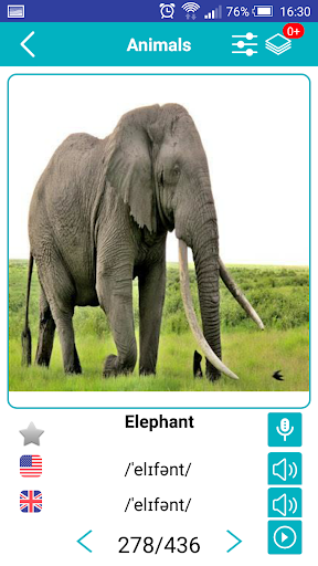 English Animals Vocabulary - Image screenshot of android app