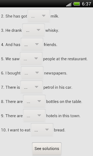 English exercises - عکس برنامه موبایلی اندروید