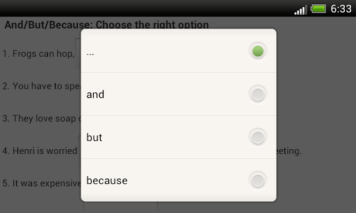 English exercises - عکس برنامه موبایلی اندروید