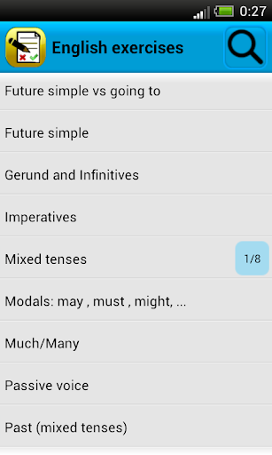 English exercises - Image screenshot of android app