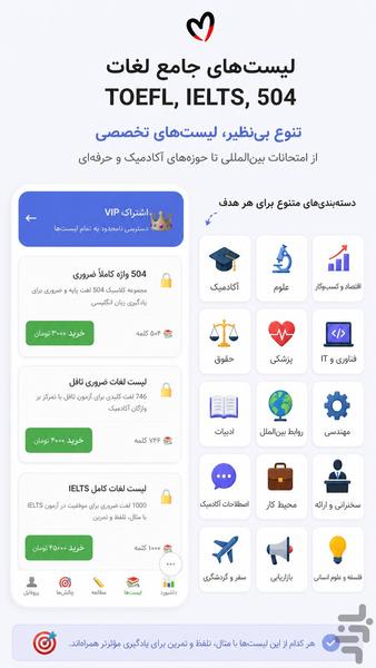 فلش کارت لغات انگلیسی - Image screenshot of android app