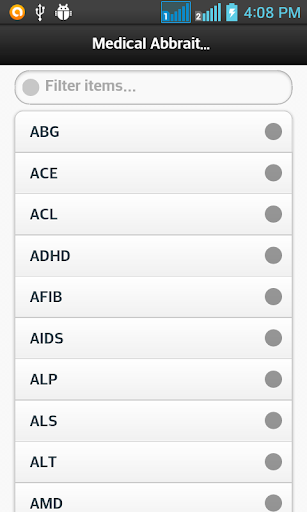 Medical Abbreviations Dictiona - عکس برنامه موبایلی اندروید