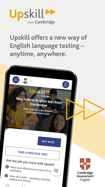 Upskill: English test - Image screenshot of android app