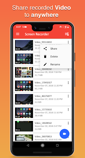 Screen Recorder with Audio - عکس برنامه موبایلی اندروید