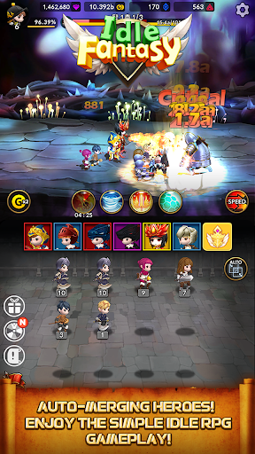 Idle Fantasy Merge RPG: Legend of the Stars - Gameplay image of android game