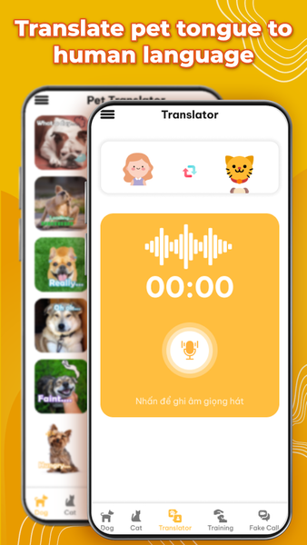 Dog & Cat Translator Prank App - عکس برنامه موبایلی اندروید