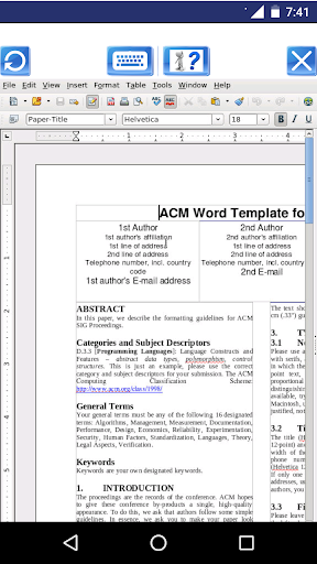 AndroWriter document editor - عکس برنامه موبایلی اندروید