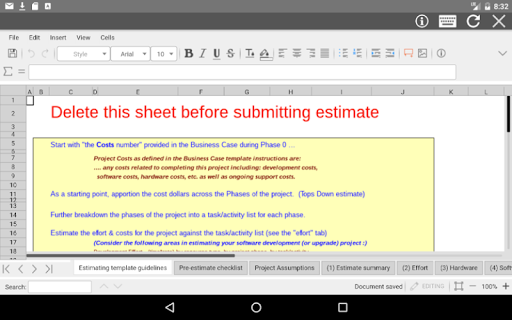 AndroXLS editor for XLS sheets - عکس برنامه موبایلی اندروید