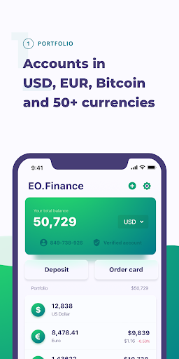 EO.Finance: Buy and Sell Bitcoin. Crypto Wallet - عکس برنامه موبایلی اندروید