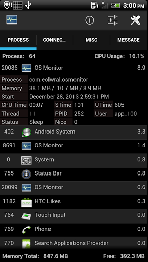 OS Monitor - Image screenshot of android app