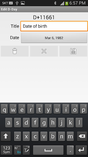 D-Day List - عکس برنامه موبایلی اندروید