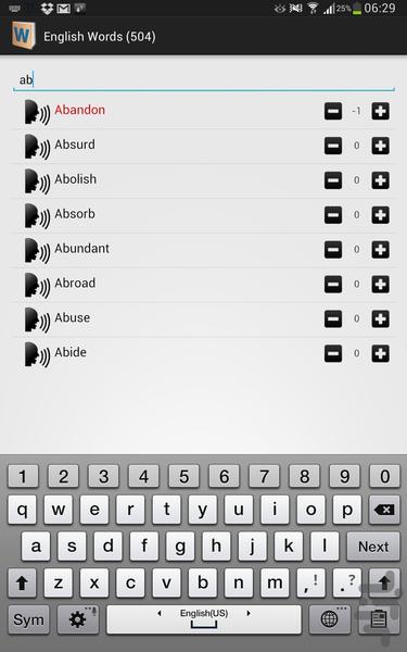 English Words - Image screenshot of android app