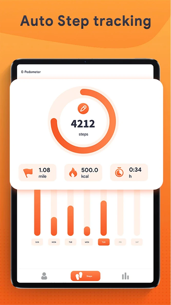 E-Pedometer: Step Tracker - عکس برنامه موبایلی اندروید