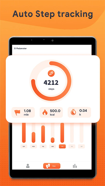 E-Pedometer: Step Tracker - عکس برنامه موبایلی اندروید