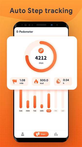 E-Pedometer: Step Tracker - عکس برنامه موبایلی اندروید