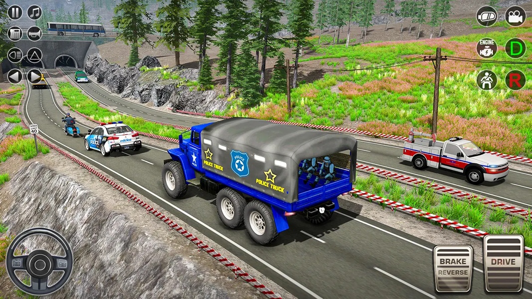 US American Police Truck Games - Gameplay image of android game