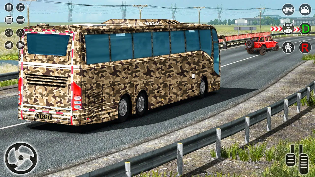 Army Bus Transporter Simulator - Gameplay image of android game
