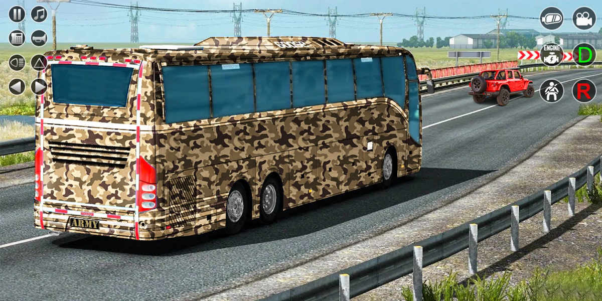 Army Bus Transporter Simulator - Gameplay image of android game