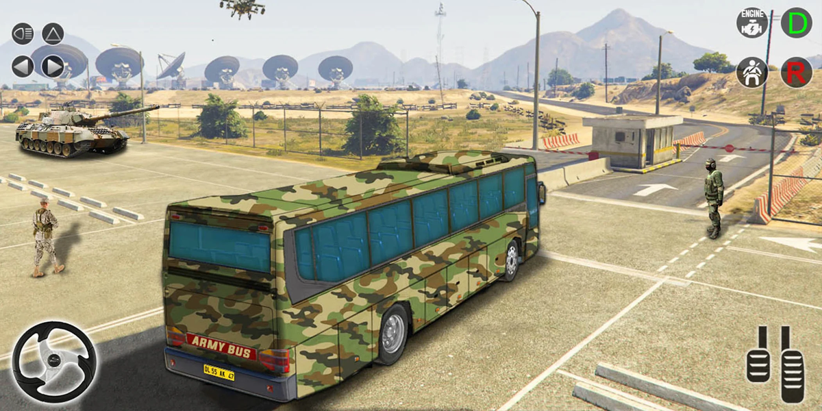 Army Bus Transporter Simulator - Gameplay image of android game