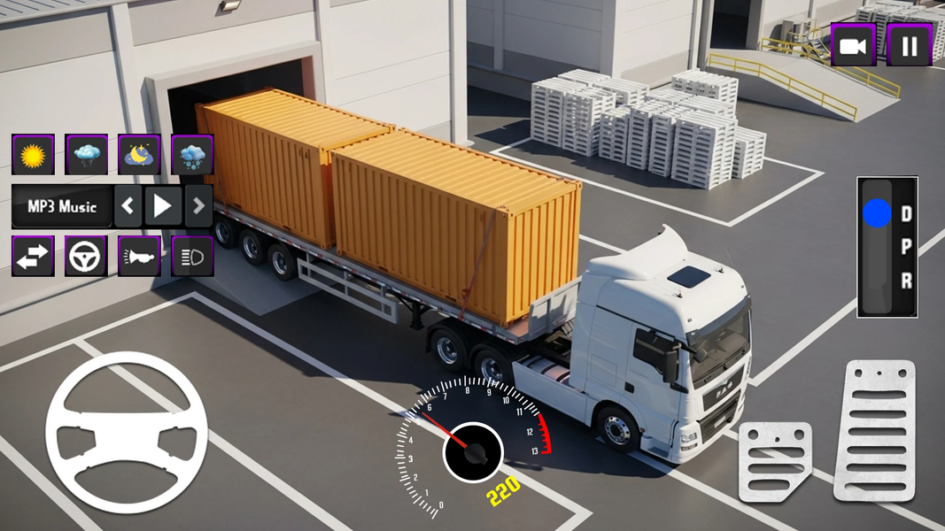 City Cargo Truck Simulator 3D - Gameplay image of android game
