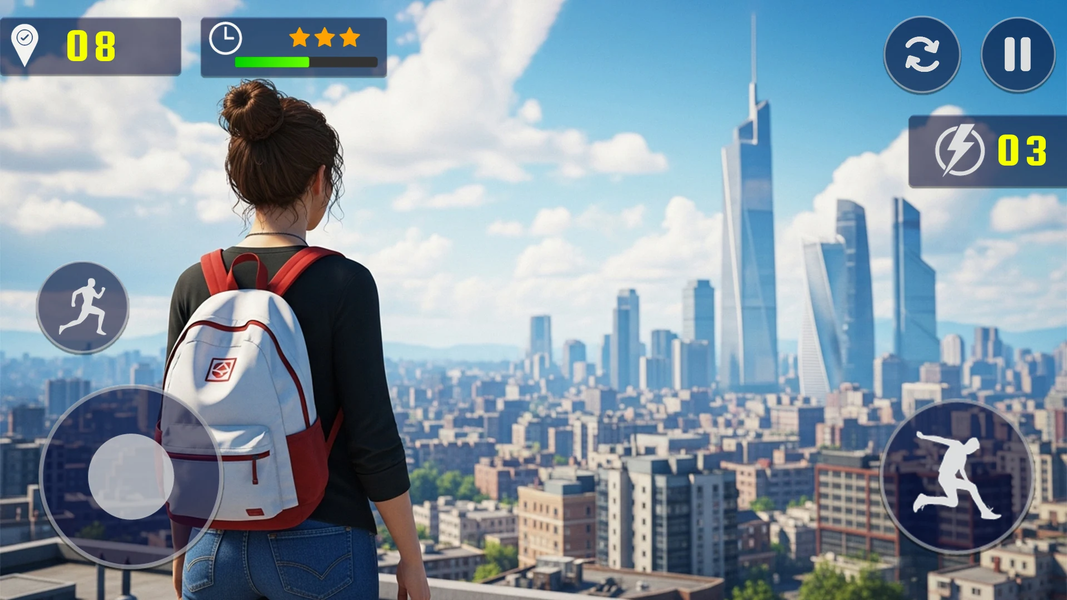 Rooftop Reach Parkour Going Up - عکس بازی موبایلی اندروید