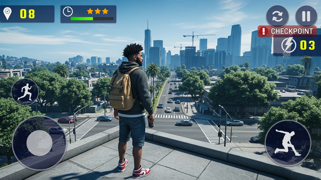 Rooftop Reach Parkour Going Up - عکس بازی موبایلی اندروید