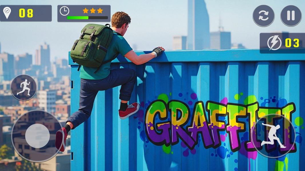 Rooftop Reach Parkour Going Up - عکس بازی موبایلی اندروید
