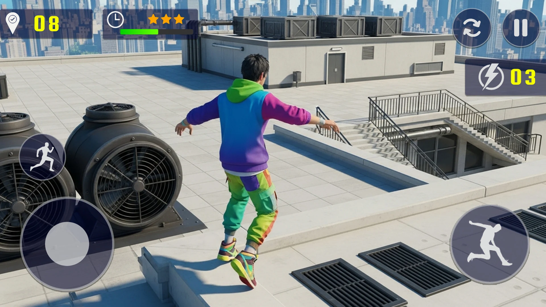 Rooftop Reach Parkour Going Up - عکس بازی موبایلی اندروید