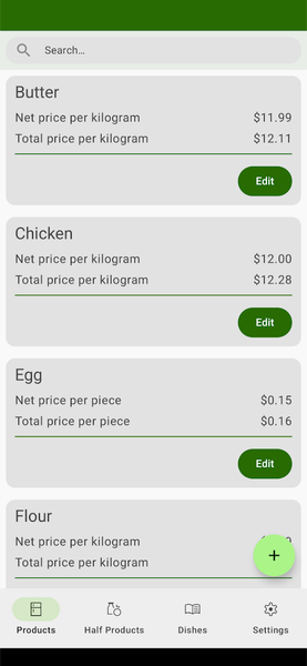 Food Cost Calculator - عکس برنامه موبایلی اندروید