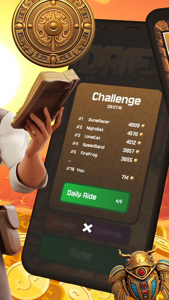 Drift Trough Egypt - Gameplay image of android game