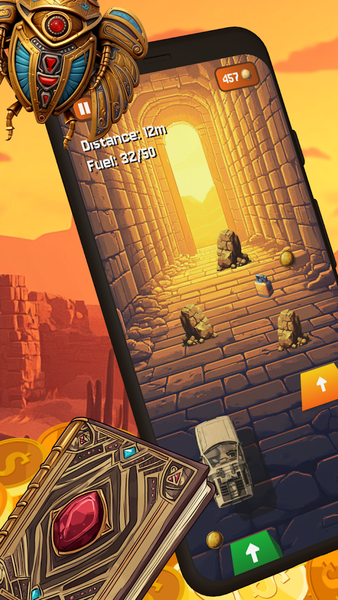 Drift Trough Egypt - Gameplay image of android game
