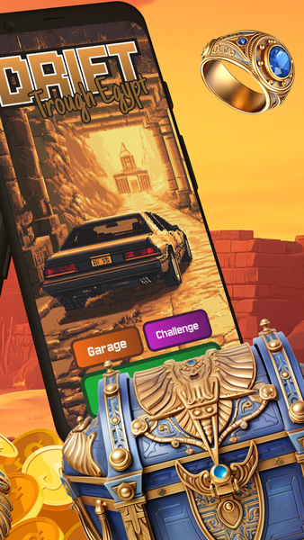 Drift Trough Egypt - Gameplay image of android game
