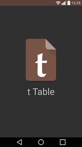 t Table - Image screenshot of android app