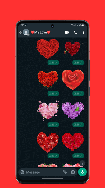 Stickers Love Flower WASticker - عکس برنامه موبایلی اندروید