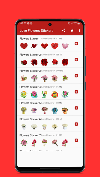 Stickers Love Flower WASticker - عکس برنامه موبایلی اندروید