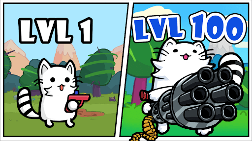 Cat shoot war: offline games - Gameplay image of android game
