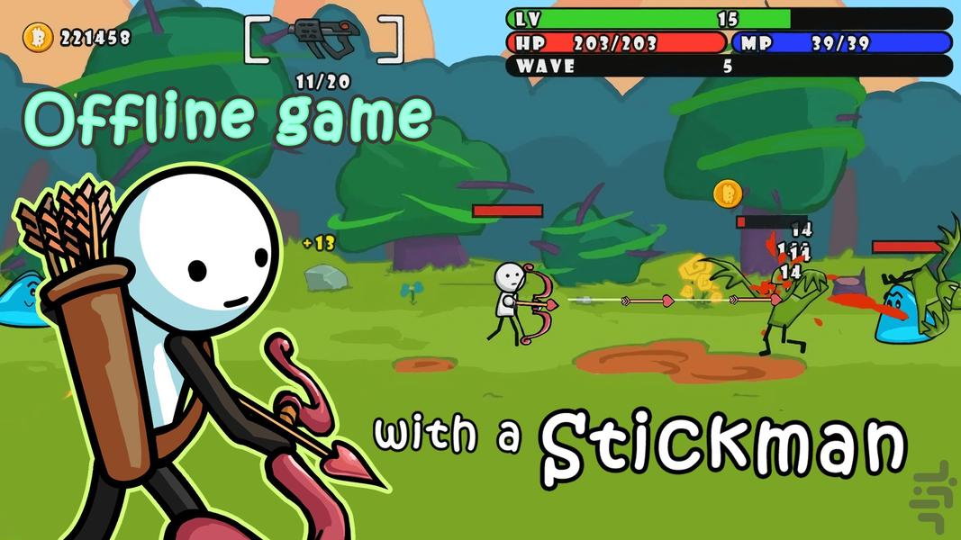 One Gun Stickman offline games - عکس بازی موبایلی اندروید