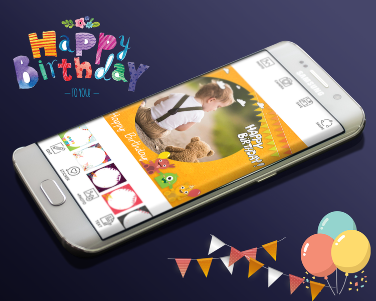 Happy Birthday Frame - عکس برنامه موبایلی اندروید