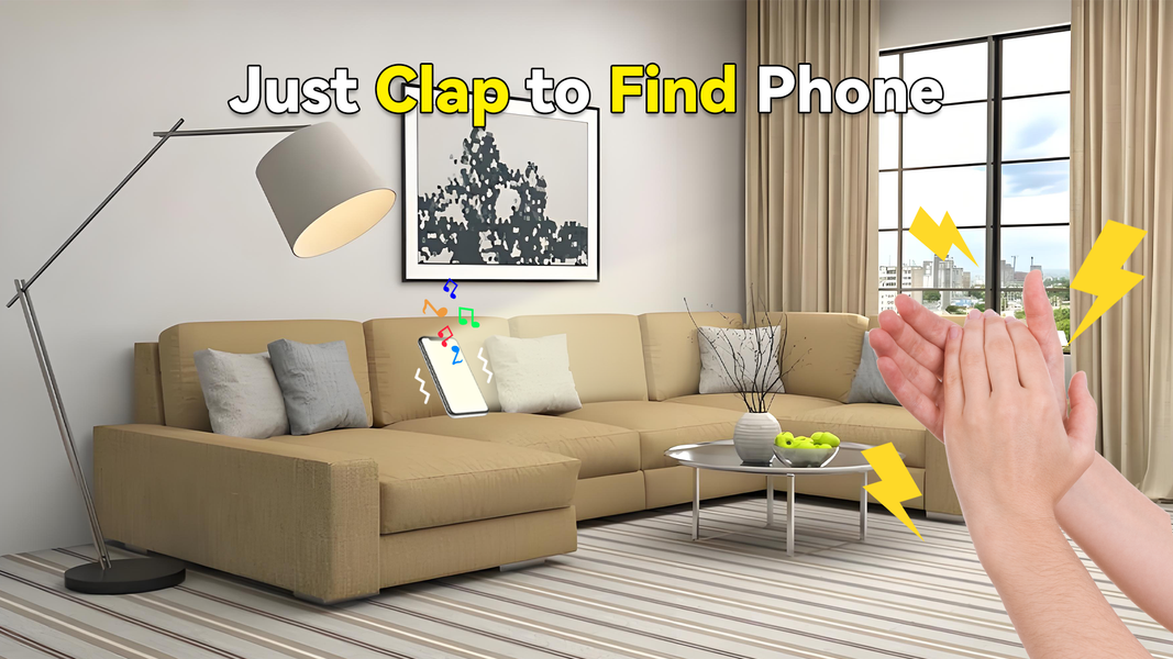 Find Phone by Clap, Whistle - عکس برنامه موبایلی اندروید