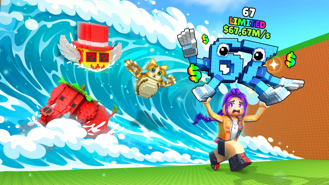Escape Tsunami: Grab Brainrot - عکس بازی موبایلی اندروید