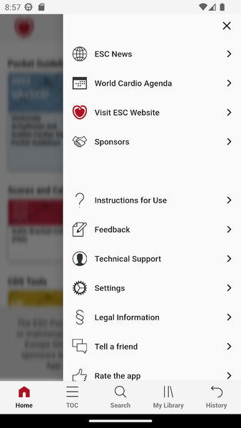 ESC Pocket Guidelines - عکس برنامه موبایلی اندروید