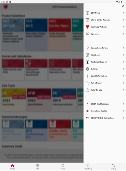 ESC Pocket Guidelines - عکس برنامه موبایلی اندروید