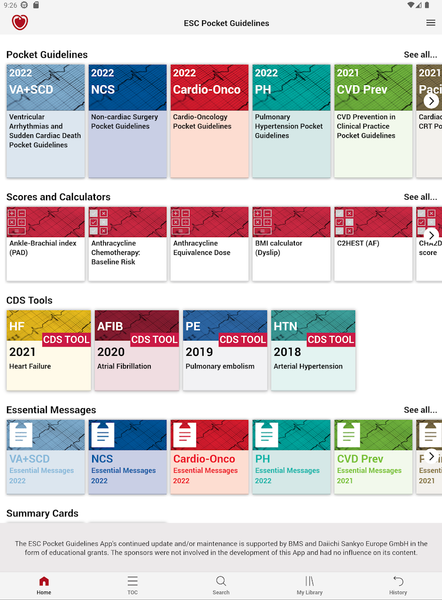 ESC Pocket Guidelines - عکس برنامه موبایلی اندروید