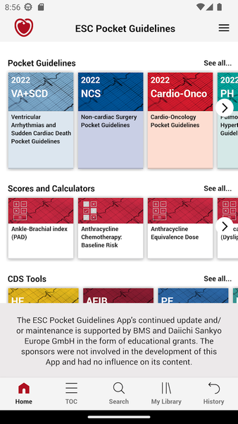 ESC Pocket Guidelines - عکس برنامه موبایلی اندروید