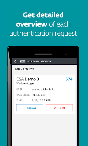 ESET Secure Authentication - Image screenshot of android app